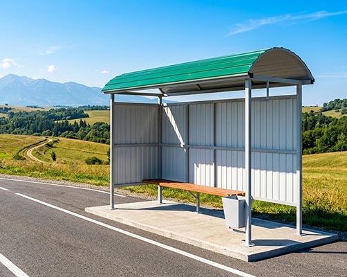 Автобусная остановка для общественного транспорта